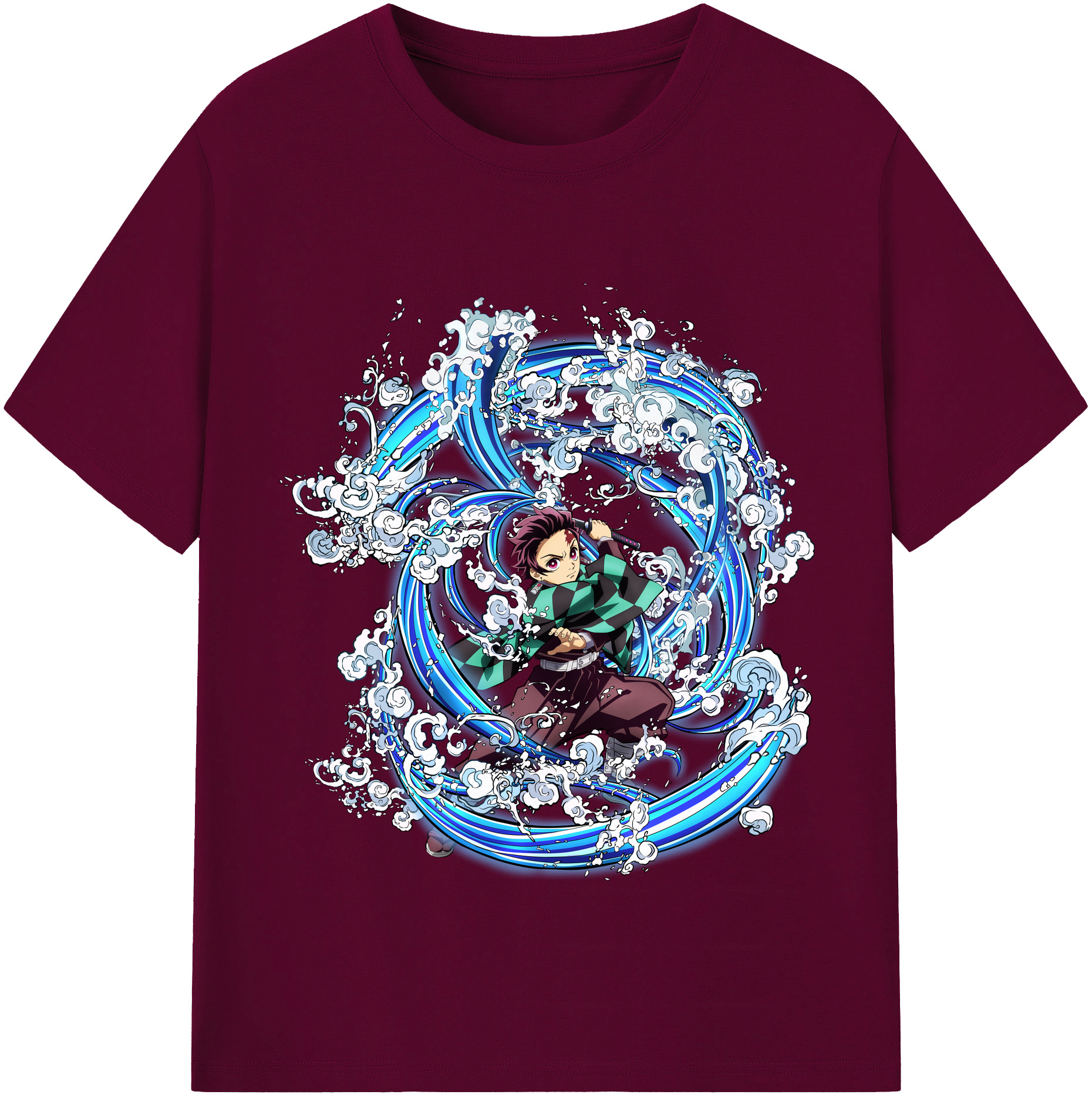 （画像用） 鬼滅の刃 竈門 炭治郎／かまど たんじろう Kamado Tanjirou レディースカジュアルプリントTシャツ（綿100％）